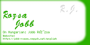 rozsa jobb business card